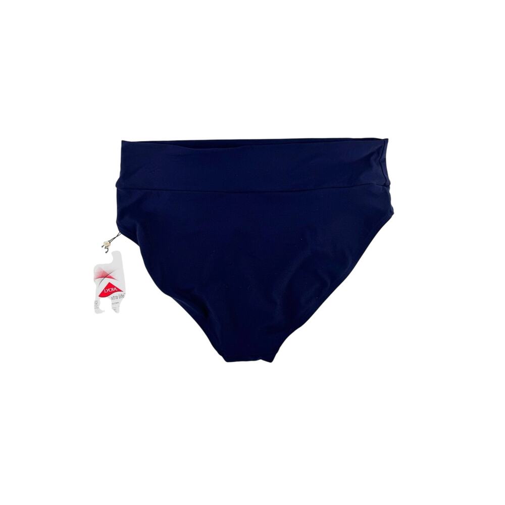 CALIA Women's Wide Banded High Rise Swim Bottoms Opulent Blue XL
